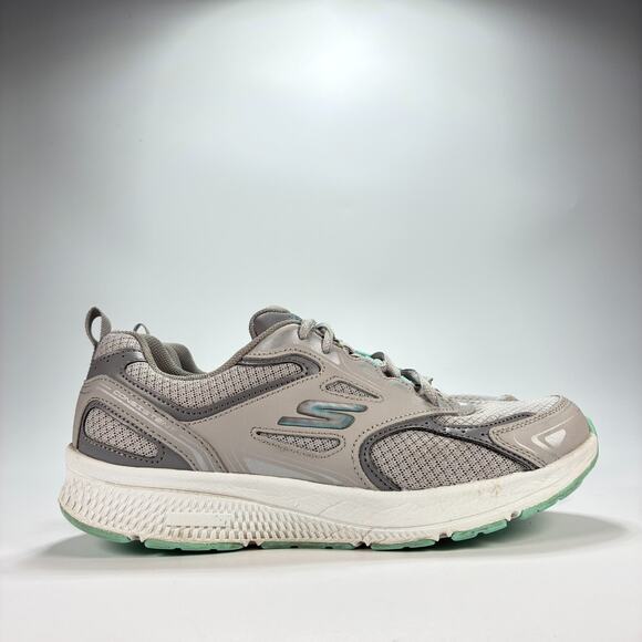 Skechers Go Run Consistent Gray Turquoise Running Shoes 128075 Women’s Size 9 - Picture 1 of 10
